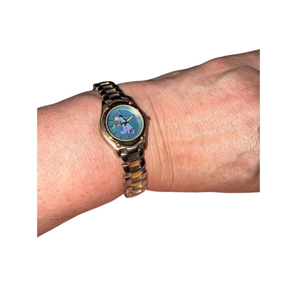 Seiko Disney Eeyore Womens Quartz Wristwatch Two-Tone Blue Dial Bracelet XLong - Picture 7 of 7